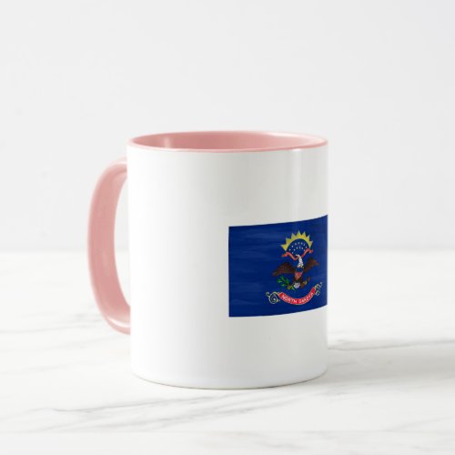 North Dakota flag and map Mug