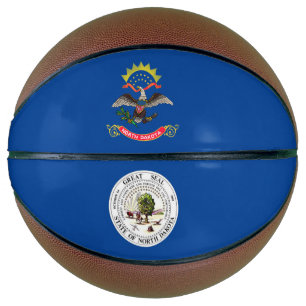 North Dakota flag Basketball