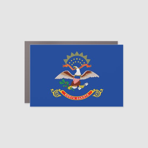 North Dakota Flag Car Magnet