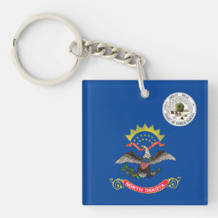 North Dakota flag Keychain