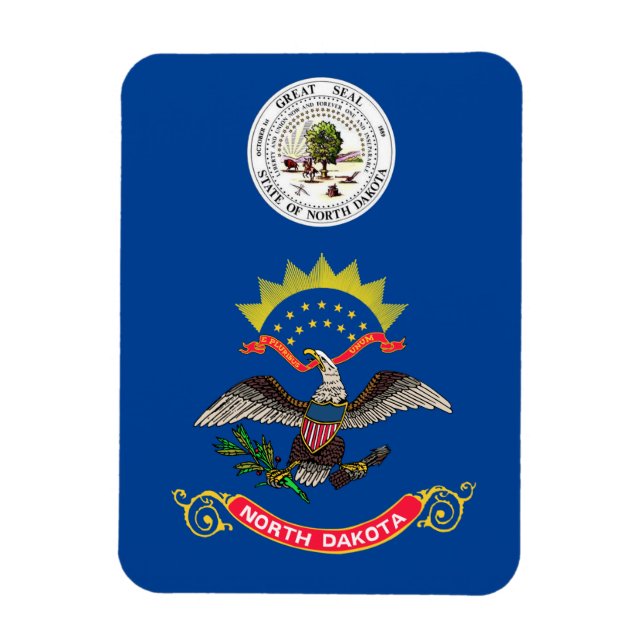 North Dakota flag Magnet (Vertical)