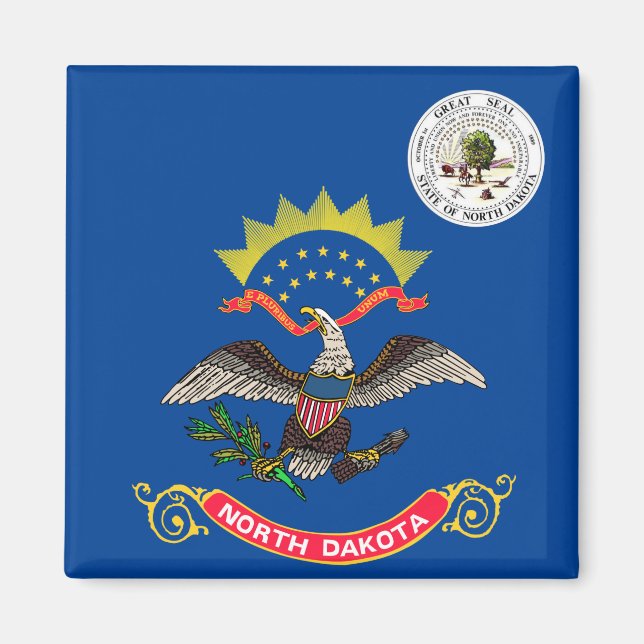North Dakota flag Magnet (Front)
