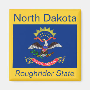North Dakota Flag Magnet