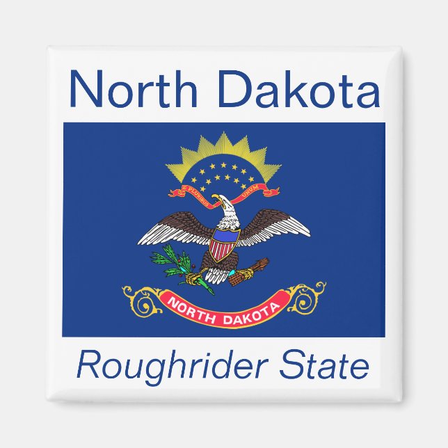 North Dakota Flag Magnet (Front)