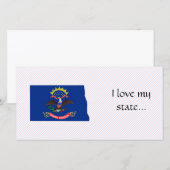 North Dakota Flag Map (Front/Back)