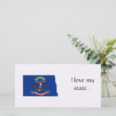 North Dakota Flag Map (Standing Front)