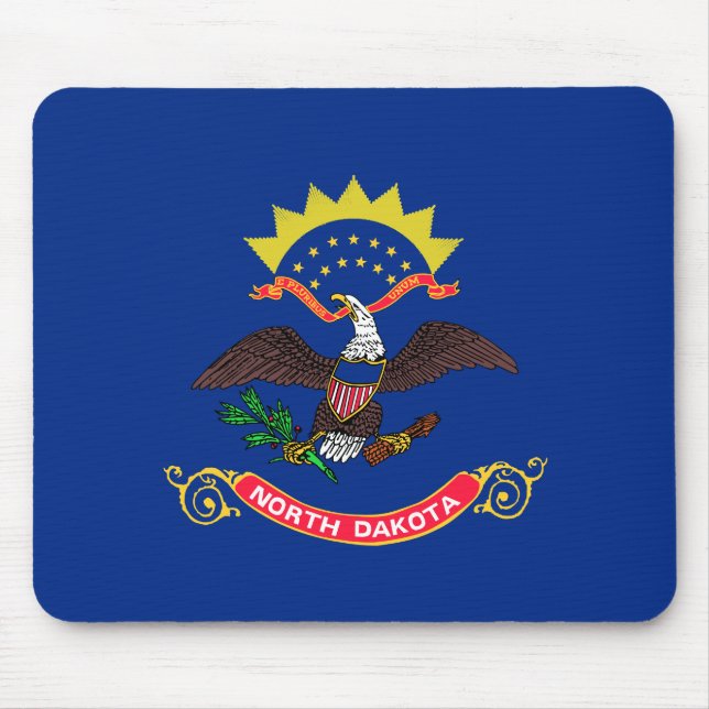 North Dakota Flag Mouse Pad (Front)