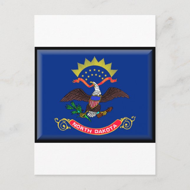 North Dakota Flag Postcard (Front)