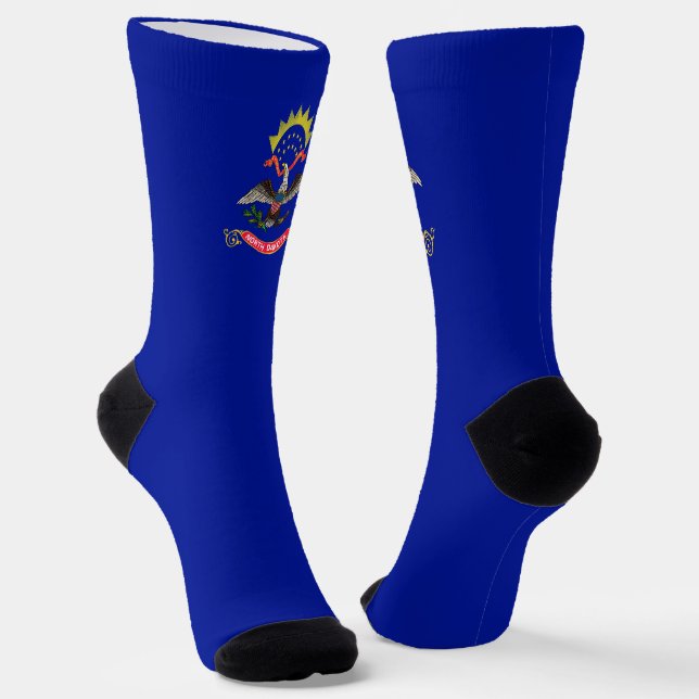 North Dakota flag Socks (Angled)