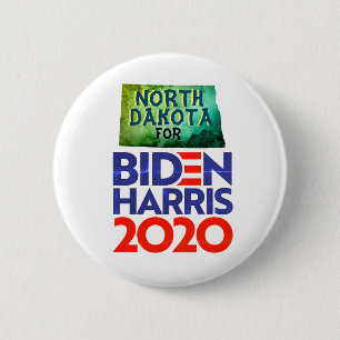 North Dakota for Biden Harris 2020 Button