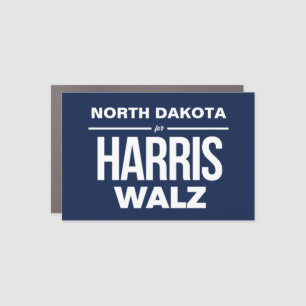 North Dakota for Harris Walz Car Magnet