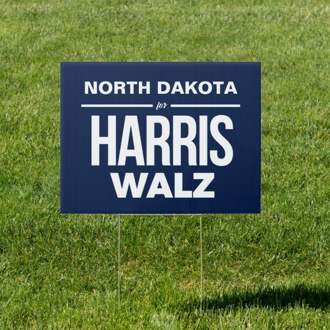 North Dakota for Harris Walz Sign (Insitu)