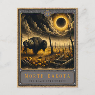 North Dakota Gothic Art Postcard