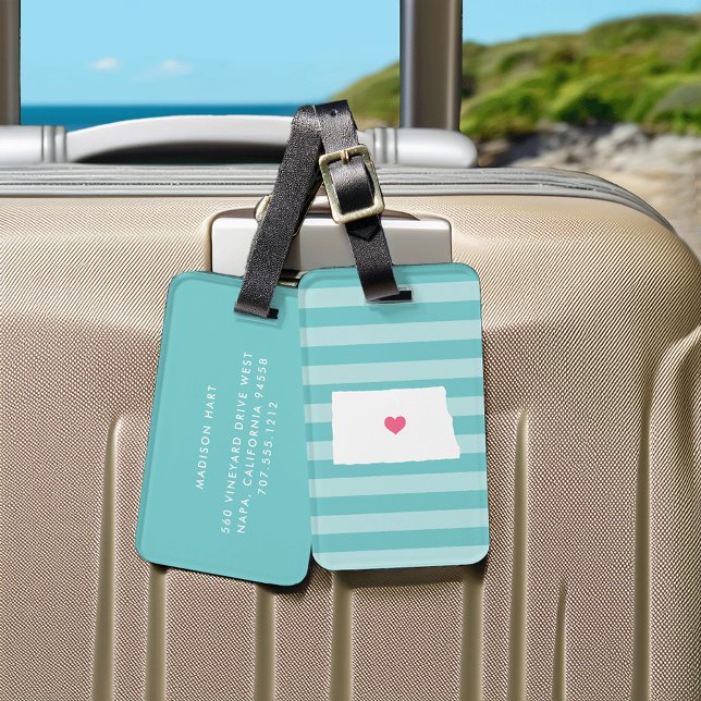 North Dakota Heart | Home State Luggage Tag (Creator Uploaded)