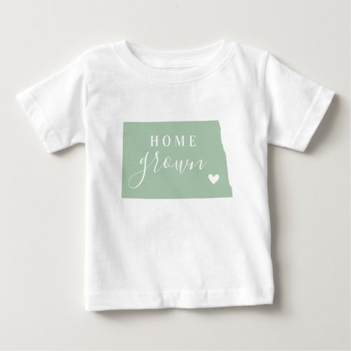 North Dakota Home Grown  Editable Colors State Baby T_Shirt