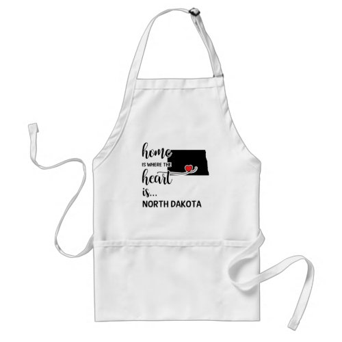 North Dakota home is where the heart is Adult Apron