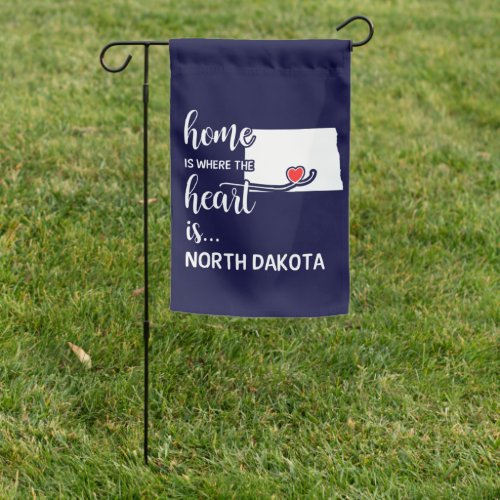 North Dakota home is where the heart is Garden Flag