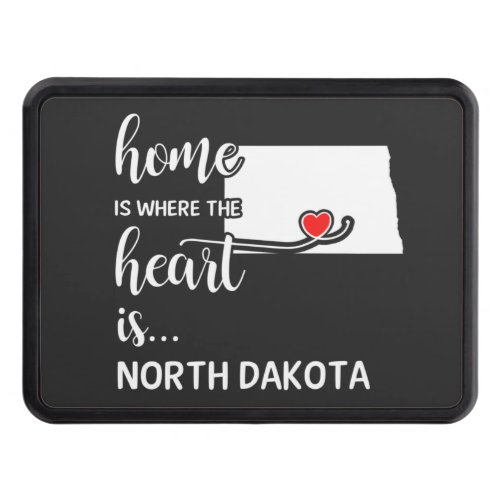 North Dakota home is where the heart is Hitch Cover