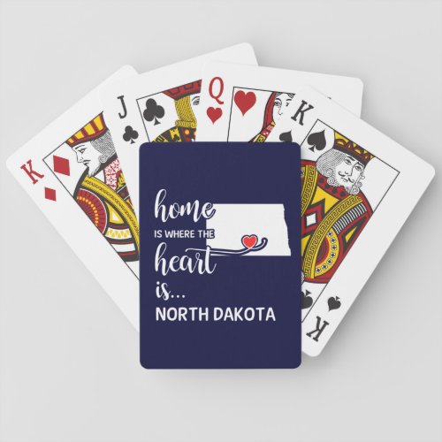 North Dakota home is where the heart is Poker Cards