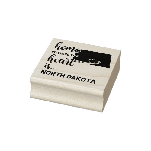 North Dakota home is where the heart is Rubber Stamp