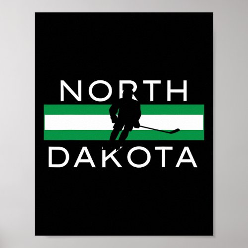 North Dakota Ice Hockey Player Forward Coach Team  Poster