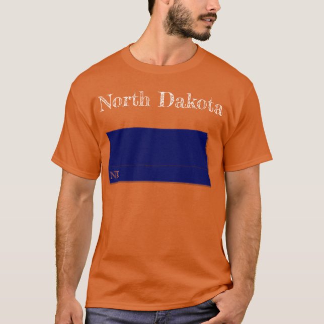 North Dakota Interstates [Navy Blue Design] T-Shirt (Front)