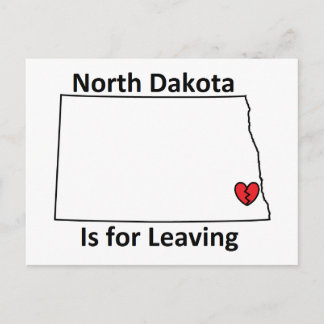 North Dakota Is for Leaving Postcard
