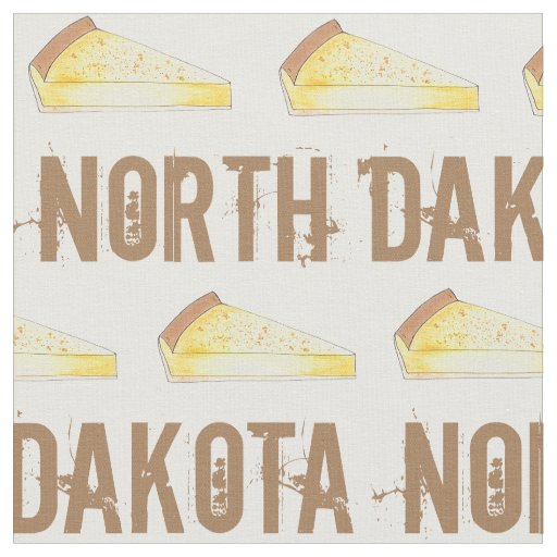 North Dakota Kuchen Custard Cake Slice ND Dessert Fabric