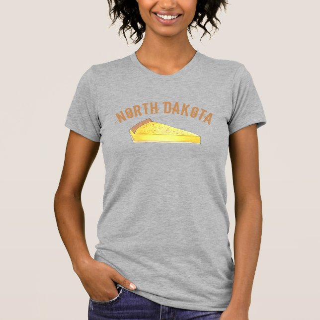 North Dakota Kuchen Custard Cake Slice ND Dessert T-Shirt (Front)
