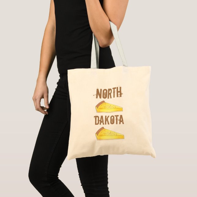 North Dakota Kuchen Custard Cake Slice ND Dessert Tote Bag (Front (Product))