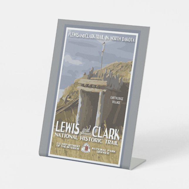 North Dakota, Lewis and Clark Trail, Pedestal Sign (Front)