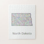 North Dakota Map Jigsaw Puzzle at Zazzle