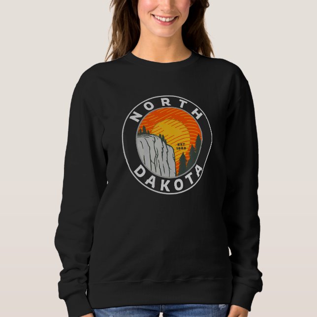 North Dakota Mountain cliff Sweatshirt (Front)