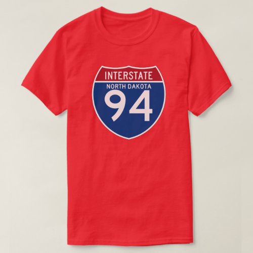 North Dakota ND I_94 Interstate Highway Shield _ T_Shirt