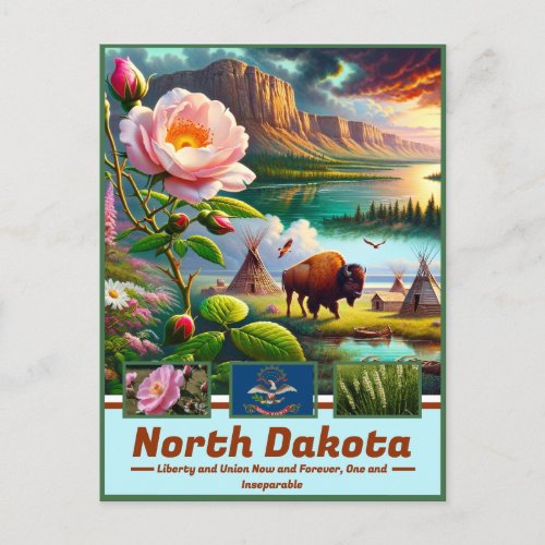 North Dakota Panorama Scenic Journey Postcard