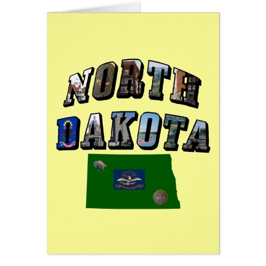 North Dakota Picture Text Cards (Front)