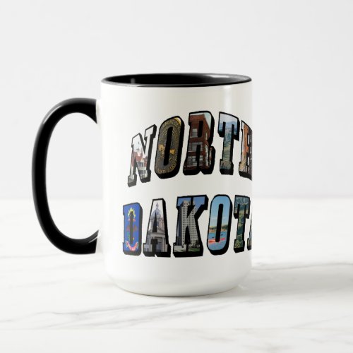 North Dakota Picture Text Mug