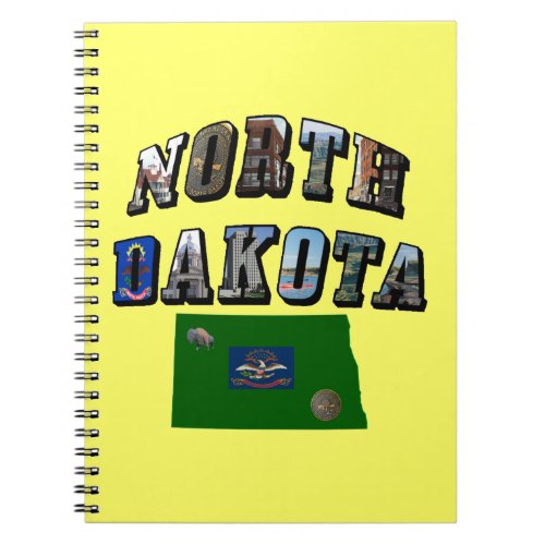 North Dakota Picture Text Notebook