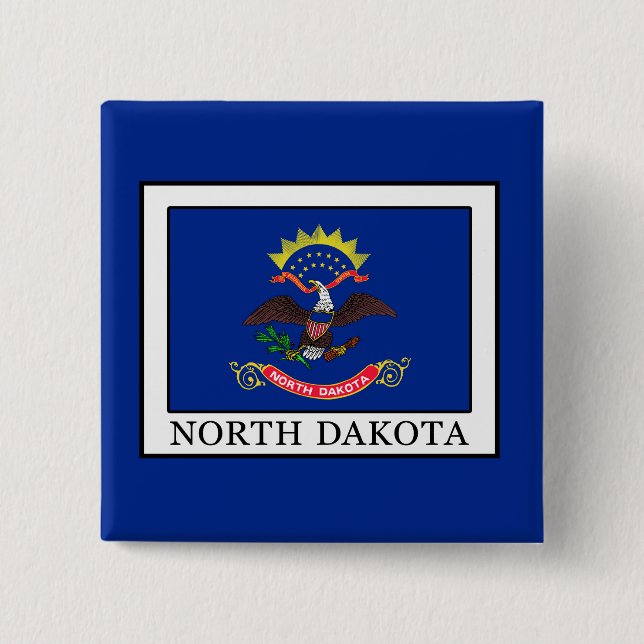 North Dakota Pinback Button (Front)