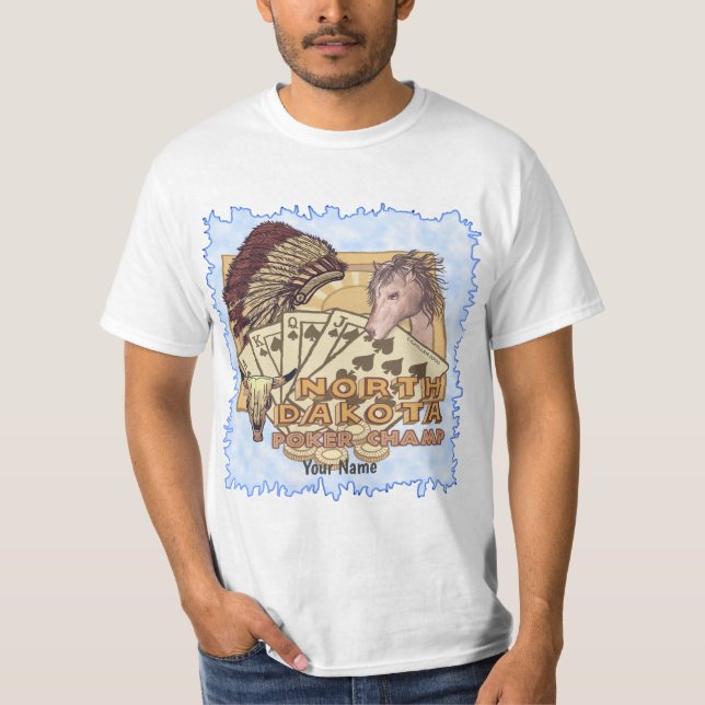 North Dakota Poker T-Shirt (Front)