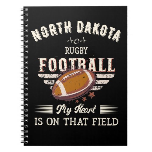 North Dakota Rugby American Football Notebook