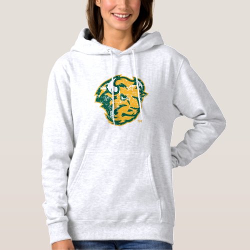 North Dakota Sate Bison Head Distressed Hoodie