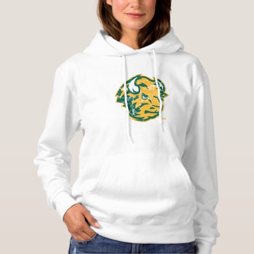 North Dakota Sate Bison Head Distressed Hoodie