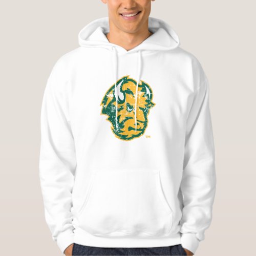 North Dakota Sate Bison Head Distressed Hoodie