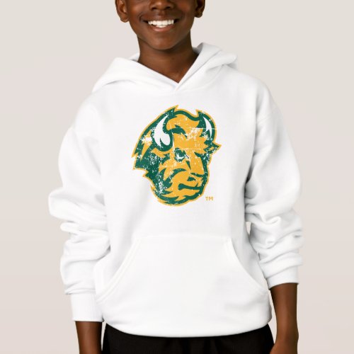 North Dakota Sate Bison Head Distressed Hoodie