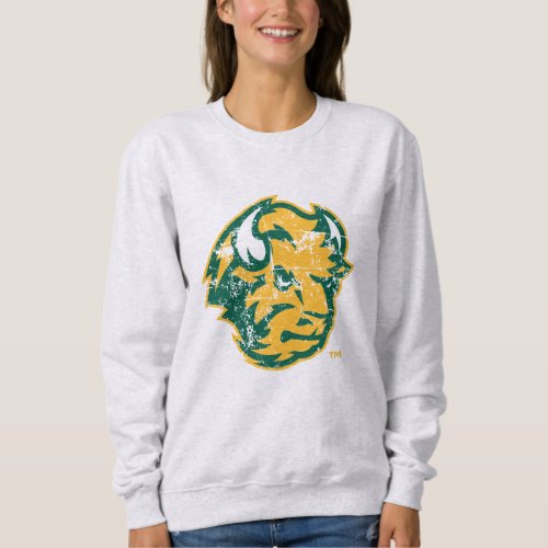 North Dakota Sate Bison Head Distressed Sweatshirt