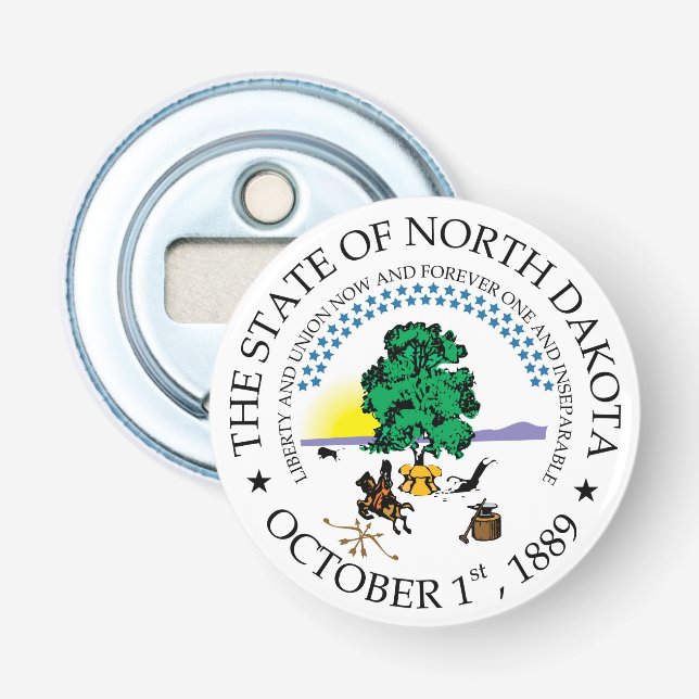 North Dakota sign Bottle Opener (Front)