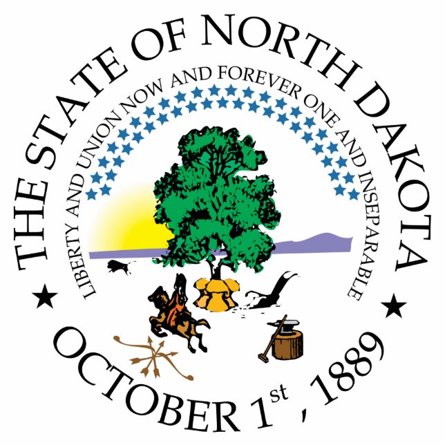 North Dakota sign Cutout (Front)