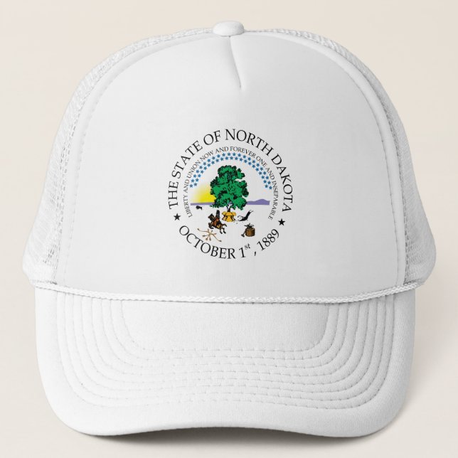 North Dakota sign Trucker Hat (Front)