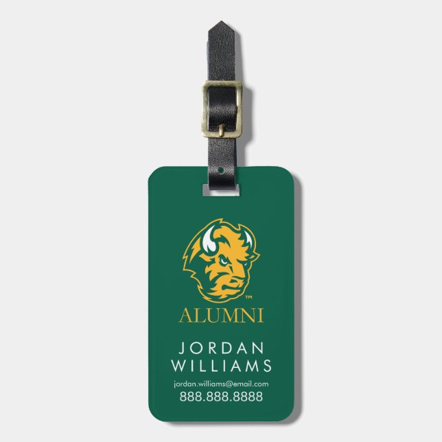 North Dakota State Alumni Luggage Tag (Front Vertical)